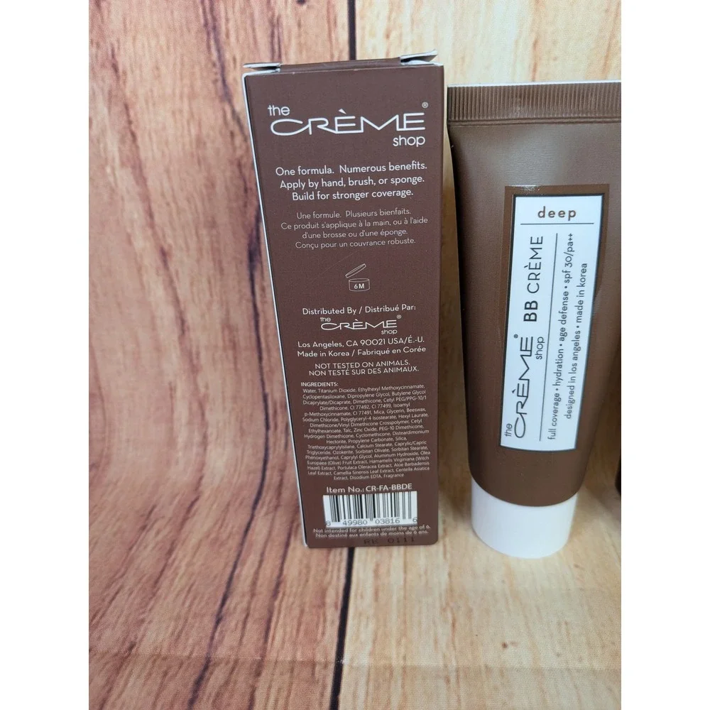 2 Pack The Creme Shop BB Creme Full Coverage SPF 30 Deep 1.69 oz